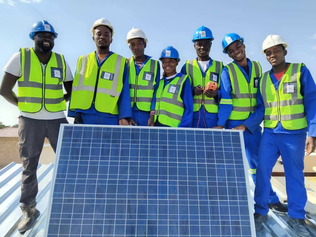 Youth for Purpose Africa solar technology training group